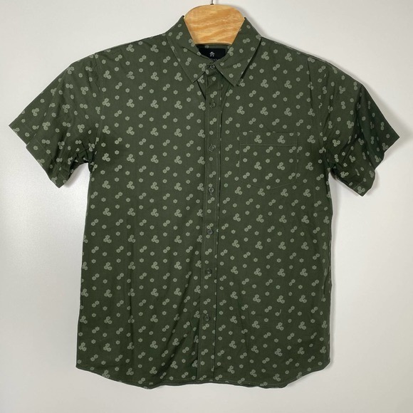 South‎ House Medium Green Polo Button up 100% cotton - Picture 2 of 6